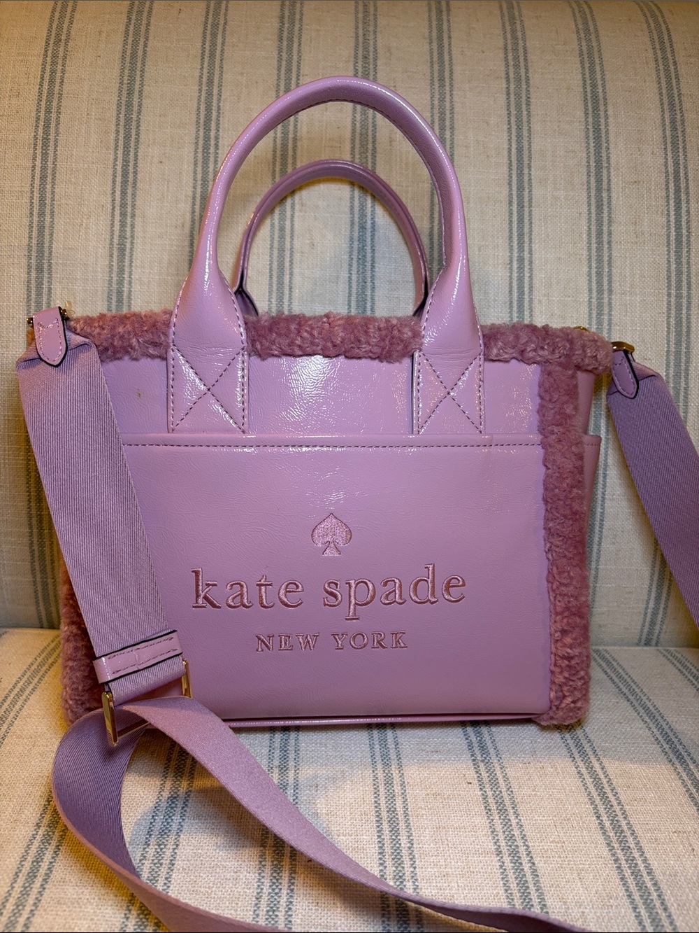 Kate Spade Jett shearling tote